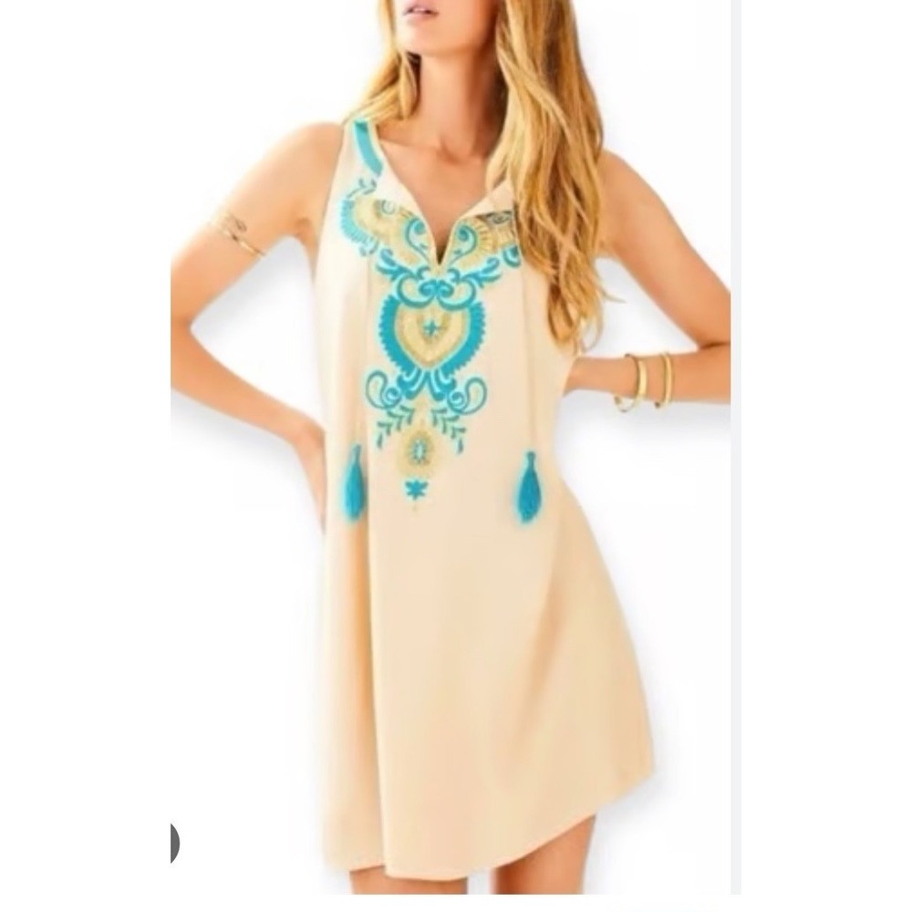 Lilly Pulitzer Aubra Embroidered Shift Dress Small